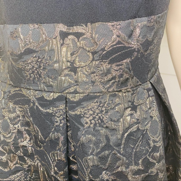 Size 20 | Black and Gold Jeweled Cocktail Dress - Picture 5 of 12